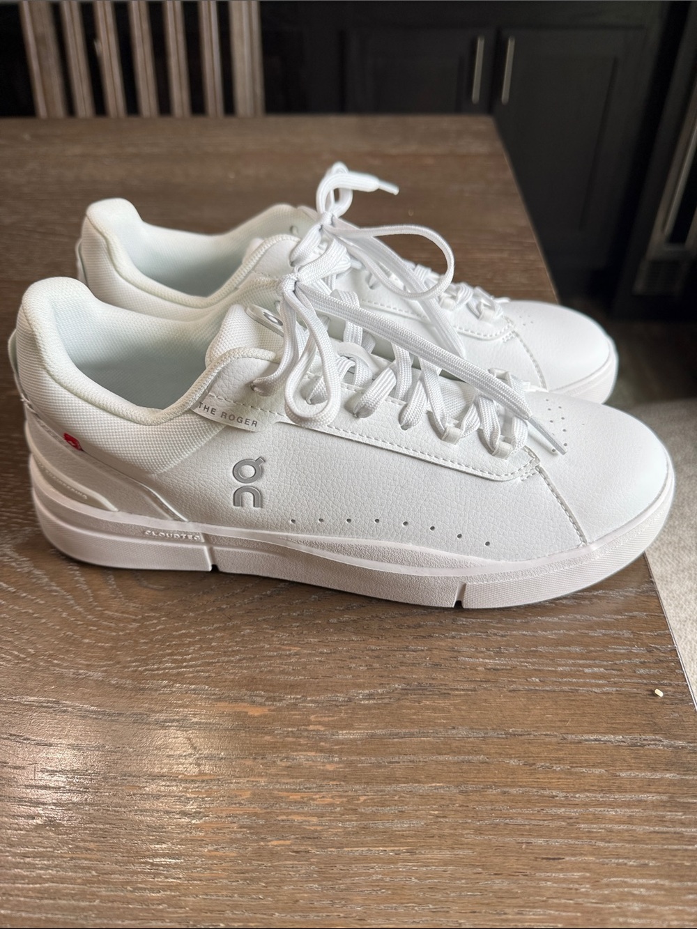 On Cloud White Leather Sneakers